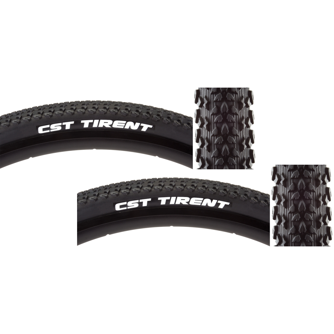 Cst Gravel Tire Pack of 2 Premium Tirent 700x40 Wire TPI 65 Black/Black Reflective Road TB96274000