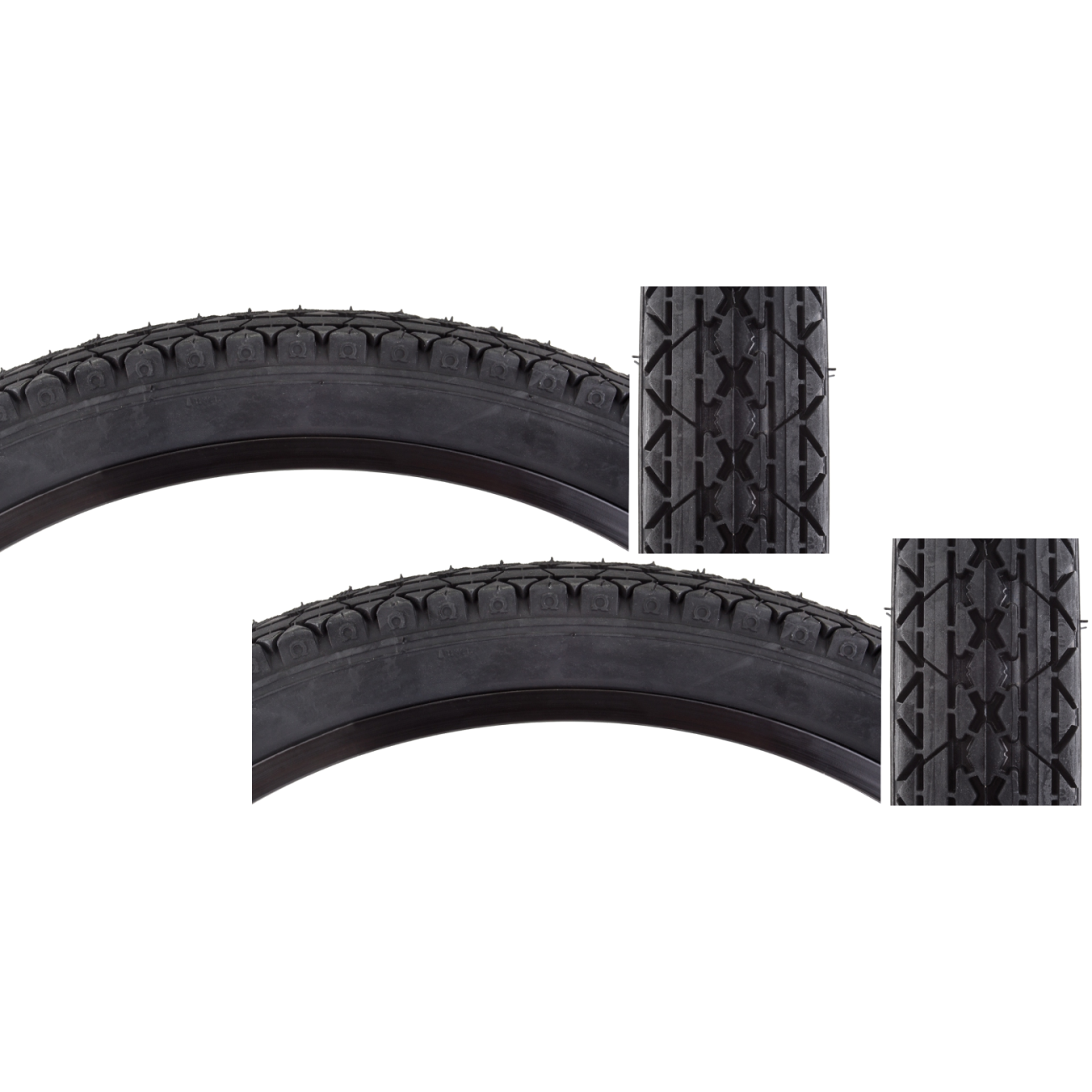 Pack of 2 Sunlite Cruiser CST241 26x2x13/4 S7 Clincher Wire TPI 40 Black/Black
