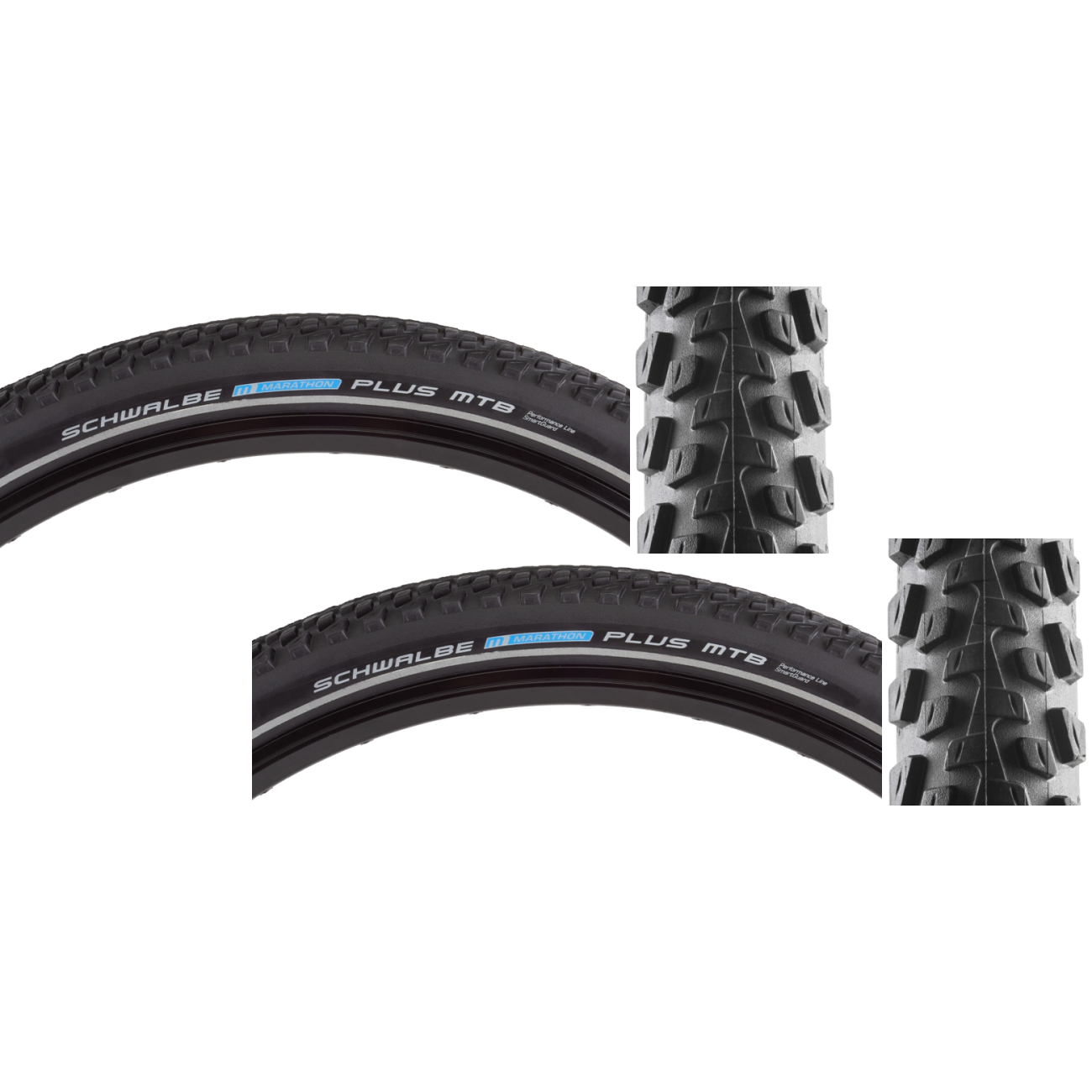 Pack of 2 Schwalbe Marathon Plus MTB Performance Twin SmartGuard 27.5x2.1 11101024