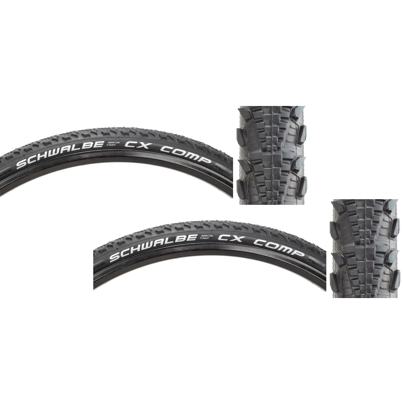 Pack of 2 Schwalbe CX Comp Tire 700 x 38 Clincher Wire Black KGuard SBC 11150369.02