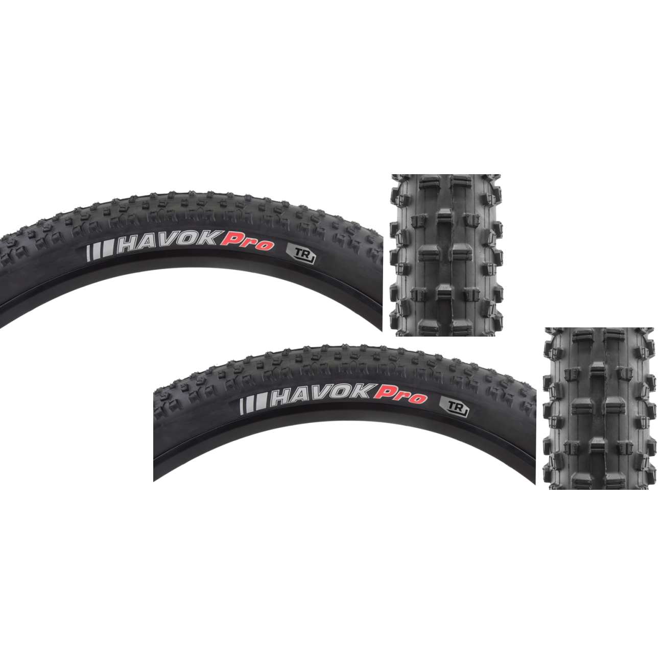 Pack of 2 Kenda Havok Pro DTC/TR/TLR 27.5x2.6 Tubeless TPI 30 Black/Bsk 212238