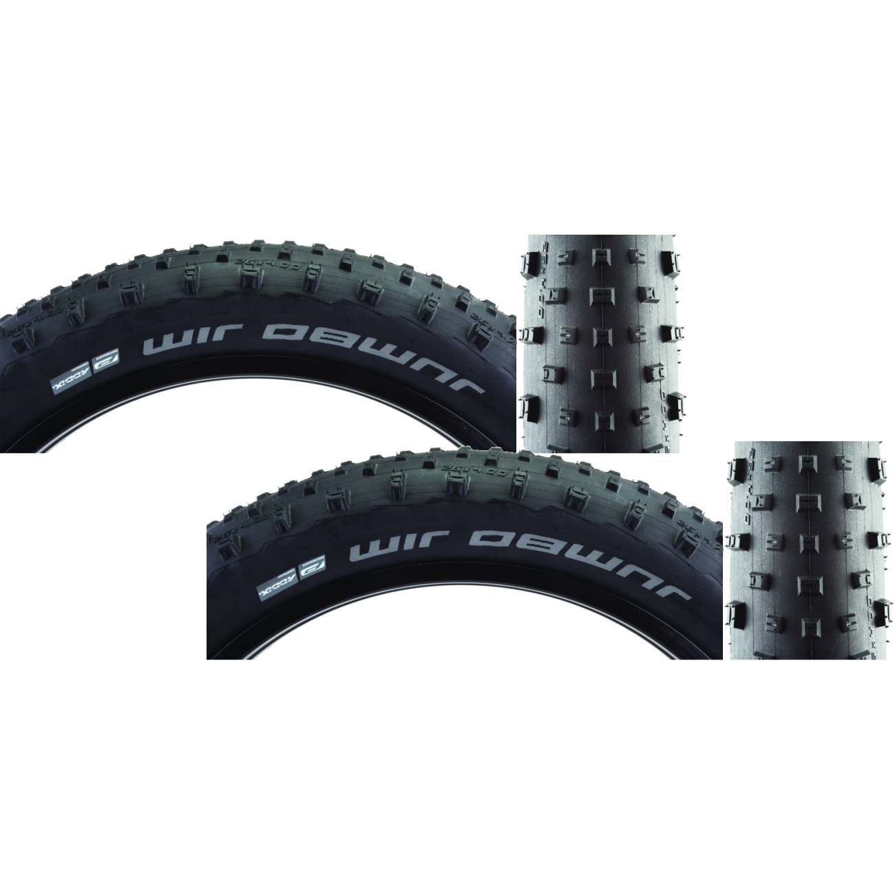 Pack of 2 Schwalbe Jumbo Jim Performance Lite 26x4.0 Fold TPI 30 Bk/Bsk 11601021