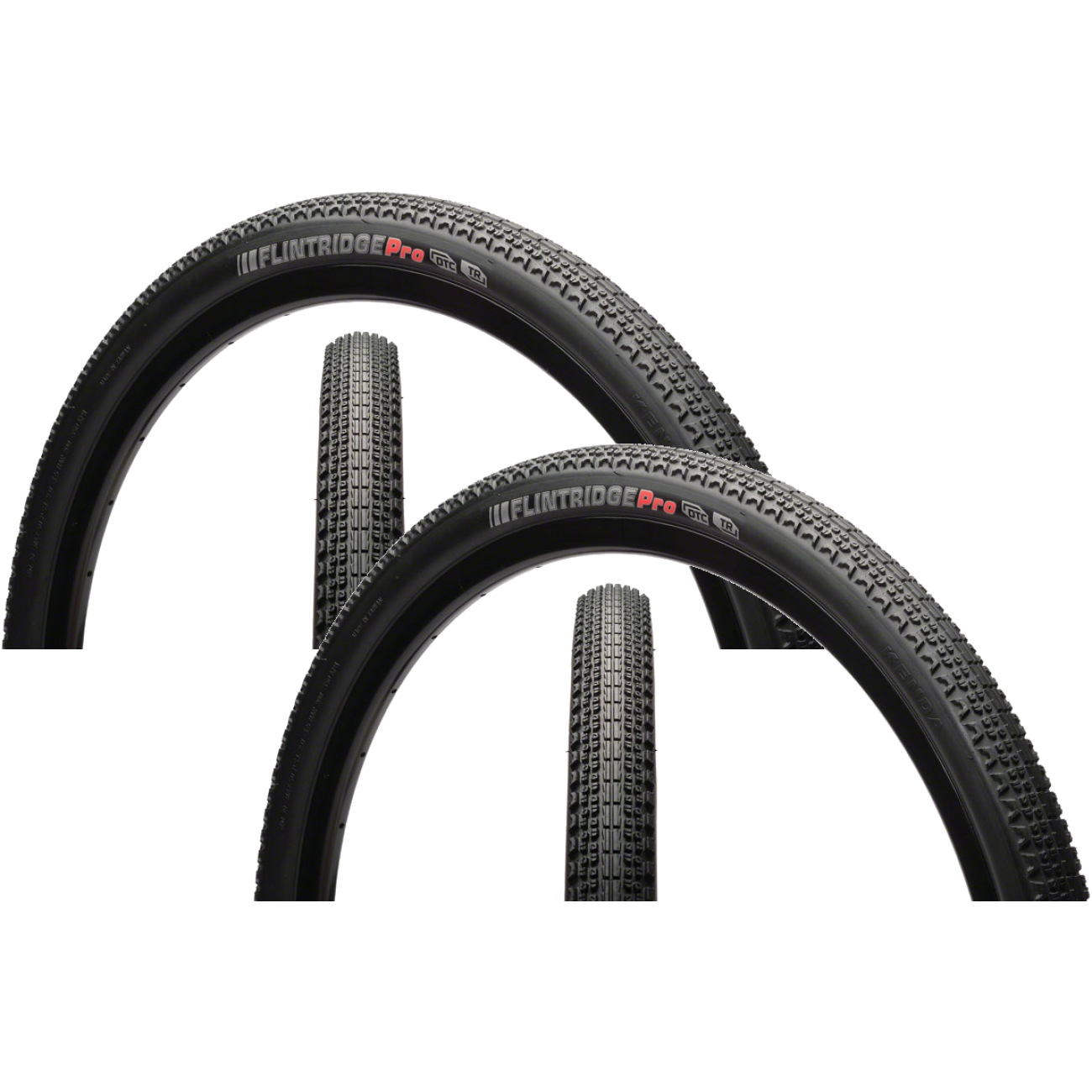 Kenda Gravel Tire Pack of 2 Flintridge Pro Tires 700 x 35 Tubeless Folding 120tpi 07769037