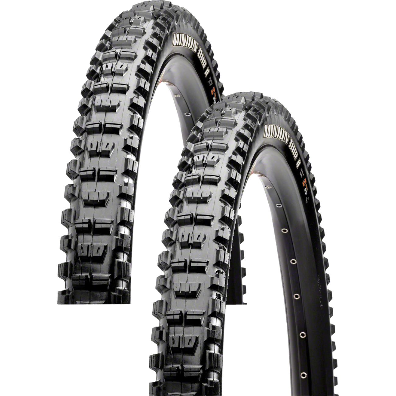 Pack of 2 Maxxis Minion DHR II Tire 29 x 2.6 Tubeless Folding Black EXO TB00073200