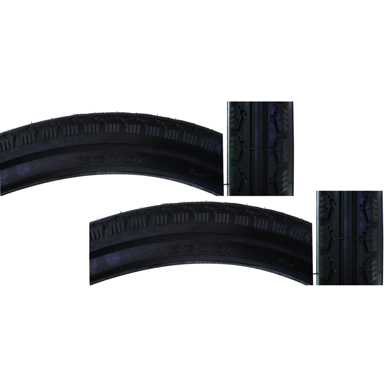 Pack of 2 Sunlite Street 26 x 2.125 Clincher Wire 40 Black/Black Reflective