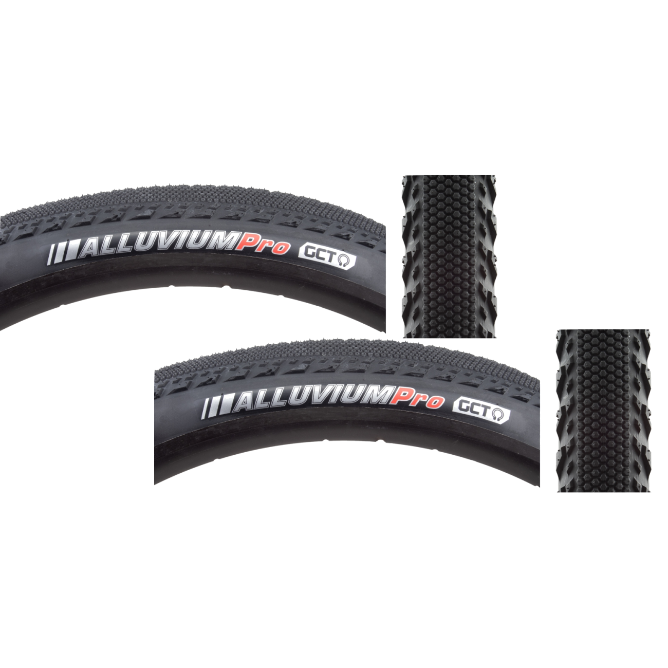 Kenda Gravel Tire Pack of 2 Alluvium Pro 650Bx45 Tubeless TPI 50 Black/Black Reflective Road 214924