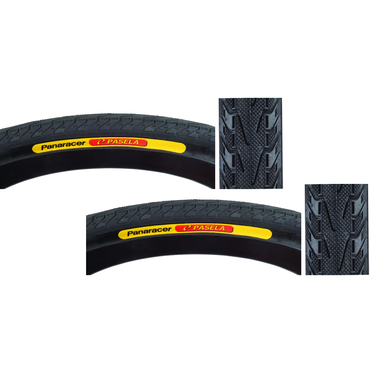 Pack of 2 Panaracer Pasela 700x23 Wire TPI 120 Black/Black Reflective Road Tire AW723BLX-18