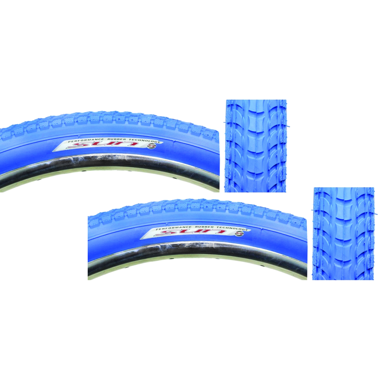 Pack of 2 Sunlite Cruiser 927 26x2.125 Clincher Wire TPI 40 Bu/Blu Reflective