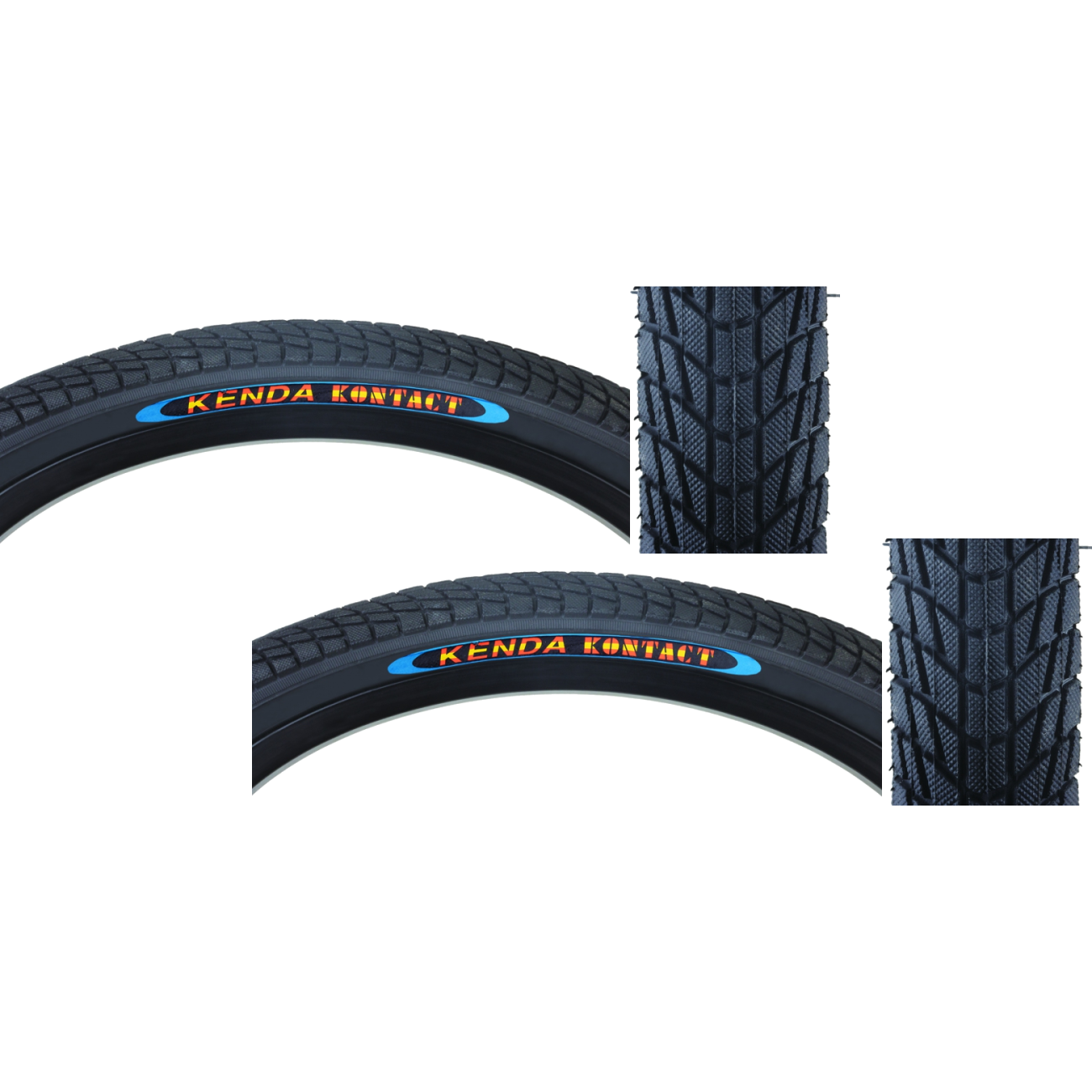 Pack of 2 Sunlite Freestyle Kontact 20x1.95 Clincher Wire 65 Blk/Bsk Reflective
