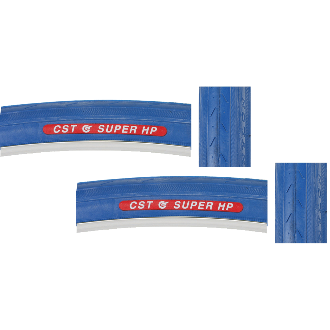 Pack of 2 Sunlite Super HP CST740 27x11/4 Wire TPI 90 Bu/Blu Reflective Road