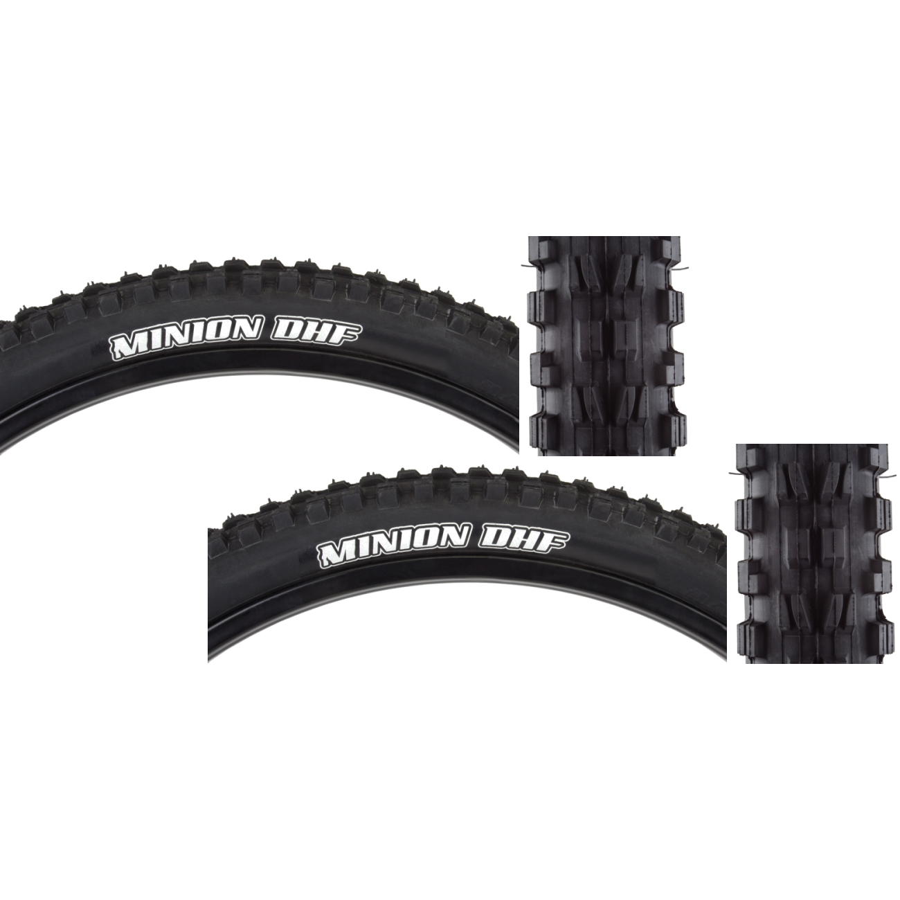 Pack of 2 Maxxis Minion DHF SC 26x2.35 Clincher Fold TPI 65 Blk/Blk Reflective TB73550800