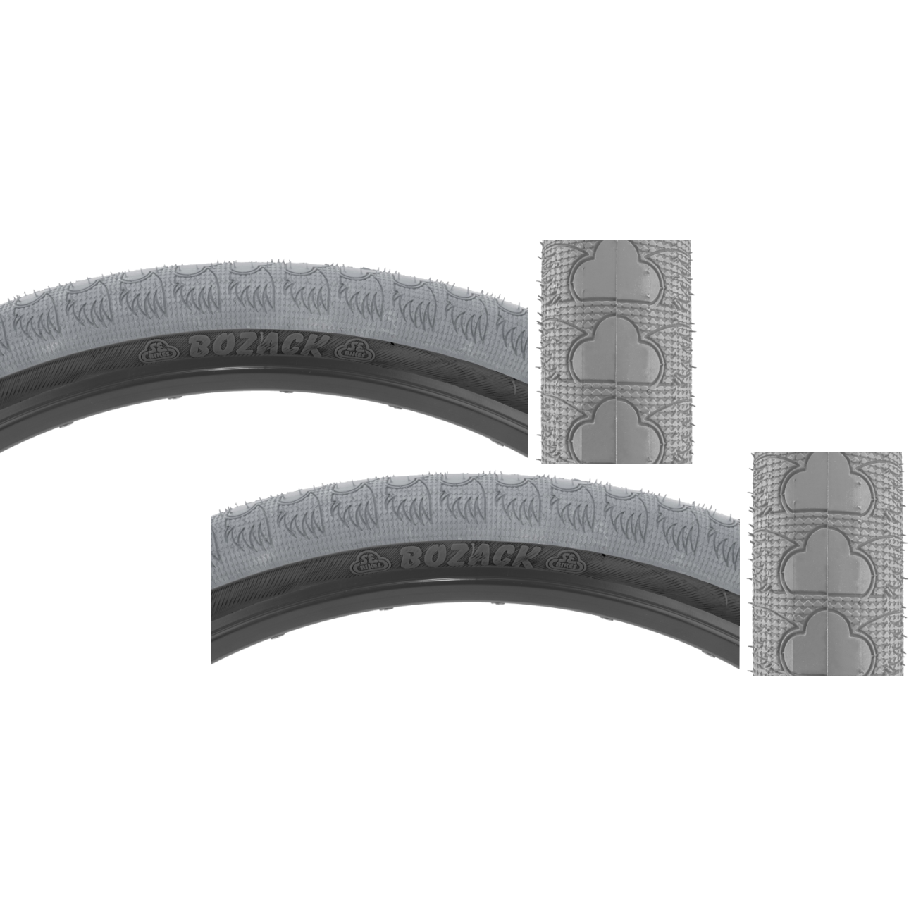 Pack of 2 SE Bikes Bozack 24 x 2.4 Clincher Wire TPI Gy/Black Reflective BMX 4818