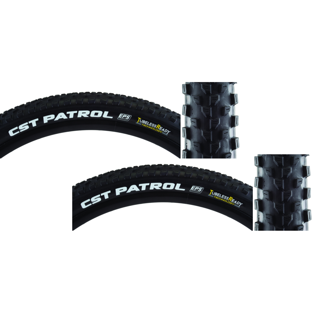 Pack of 2 CST Patrol Tire 29 x 2.25 Tubeless Folding PSI 65 TPI 60 Black Dual TB96733500