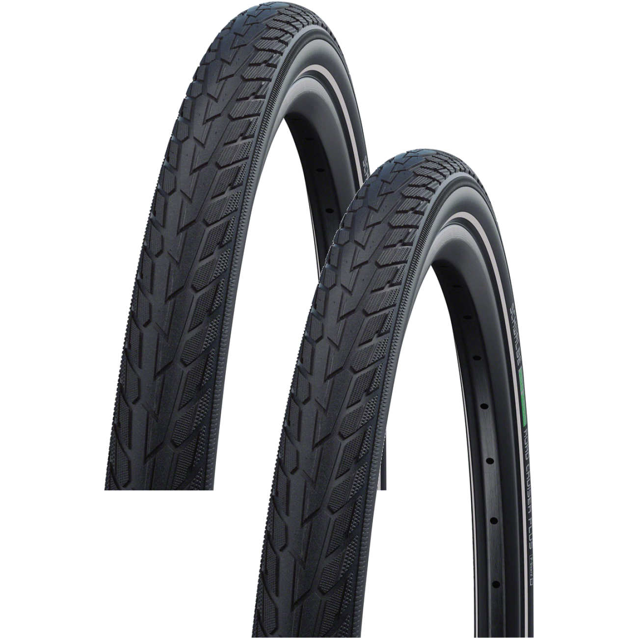 Pack of 2 Schwalbe Road Cruiser Plus Tire 700 x 40 Wire Black/Reflective 11159084