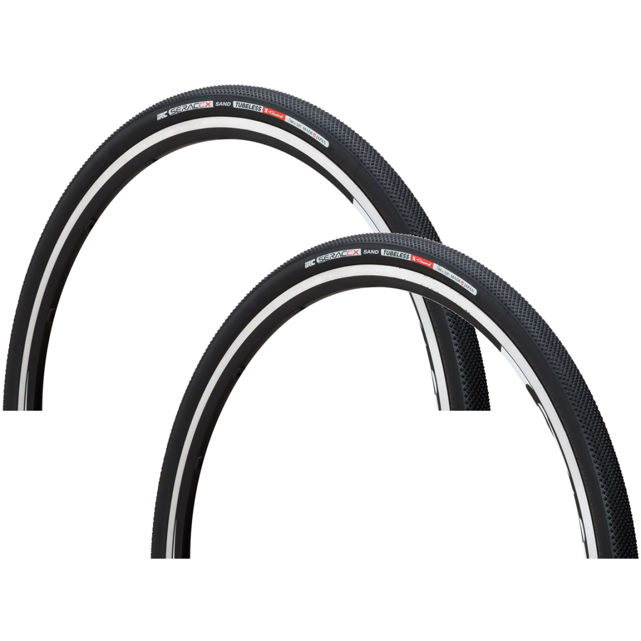 IRC Gravel Tire Pack of 2 Serac CX Sand XGuard 700 x 30 Tubeless Folding Black 190162