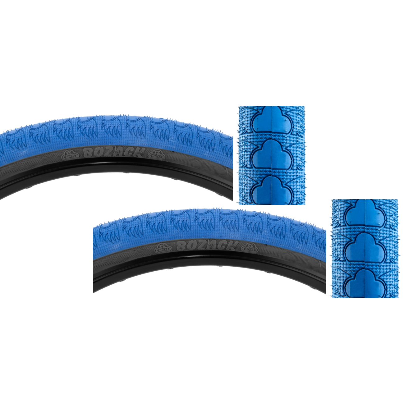 Pack of 2 SE Bikes Bozack 24 x 2.4 Clincher Wire TPI Blue/Black BMX 5052