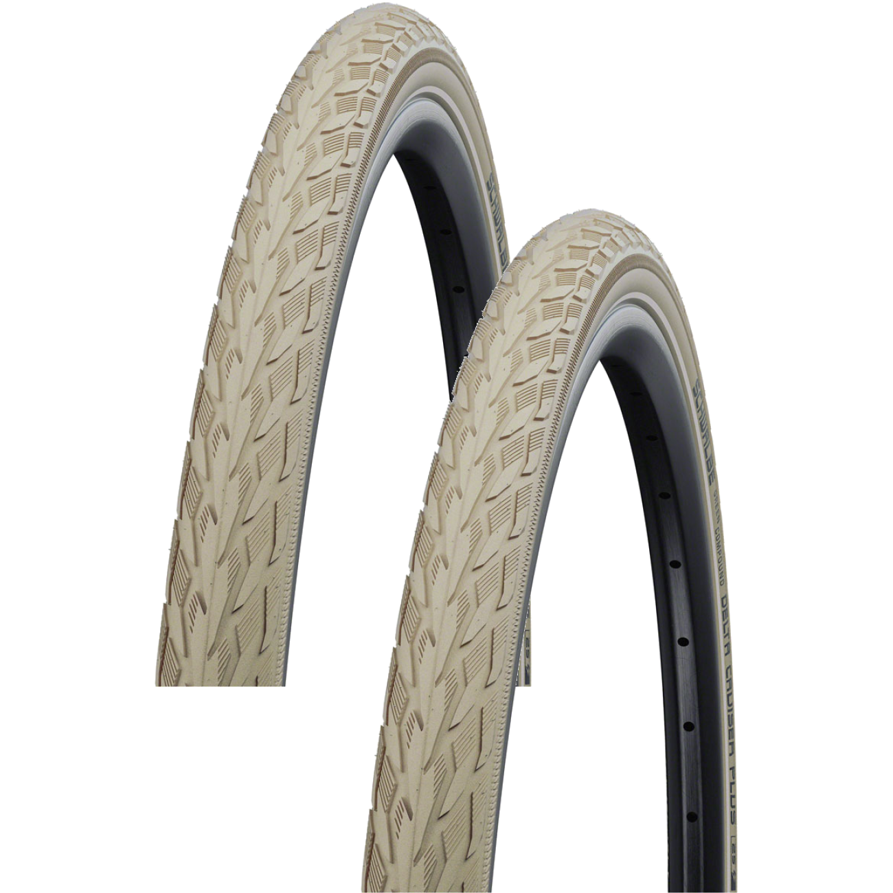 Pack of 2 Schwalbe Delta Cruiser Plus Tire 700 x 35 Wire PunctureGuard SBC 11159007