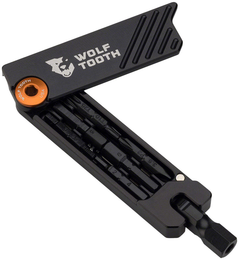 Wolf Tooth 6-Bit Hex Wrench - Multi-Tool, Orange ED-Coated Corrosion-Resistant