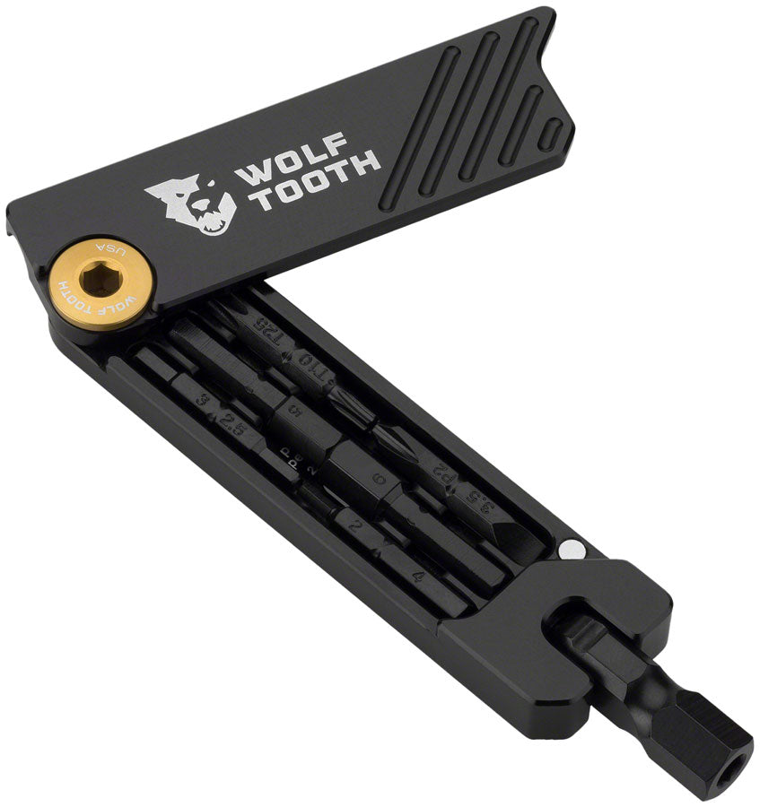 Wolf Tooth 6-Bit Hex Wrench - Multi-Tool, Gold ED-Coated Corrosion-Resistant