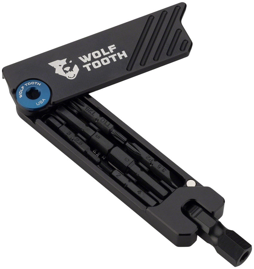 Wolf Tooth 6-Bit Hex Wrench - Multi-Tool, Blue ED-Coated Corrosion-Resistant