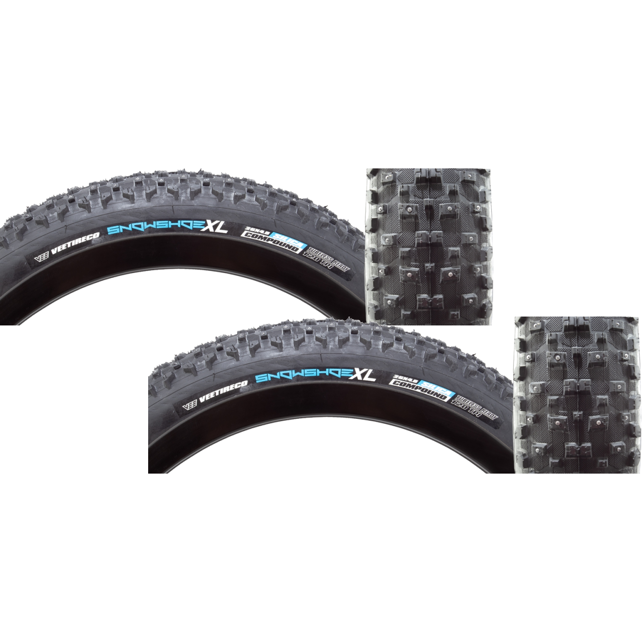 Pack of 2 Vee Tire Co. Snowshoe XL Tire 26 x 4.8 Clincher Folding Black B37504