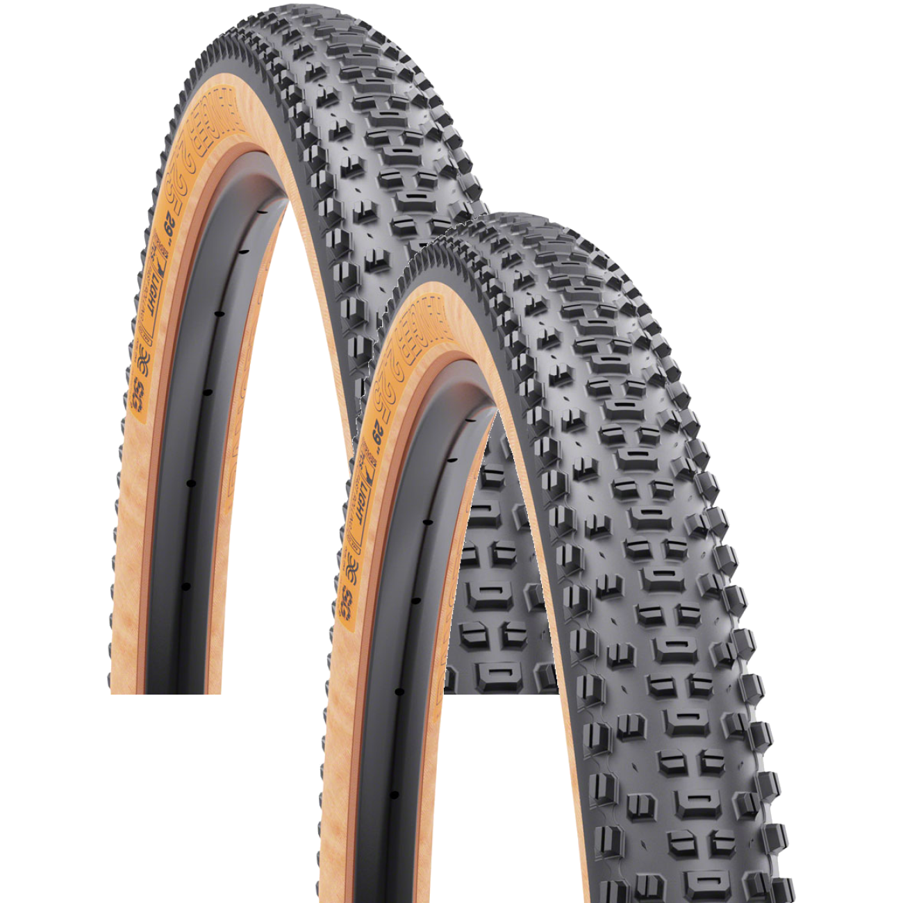 Pack of 2 WTB Ranger Tire TCS Tubeless Folding Blk/Tan Light/Fast Rolling W010-0878