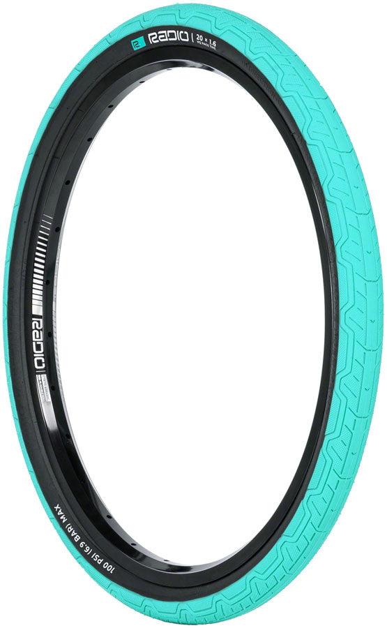 Radio Raceline Oxygen Tire 20 x 1.6 Clincher Folding Teal/Black 120 TPI 29006010420