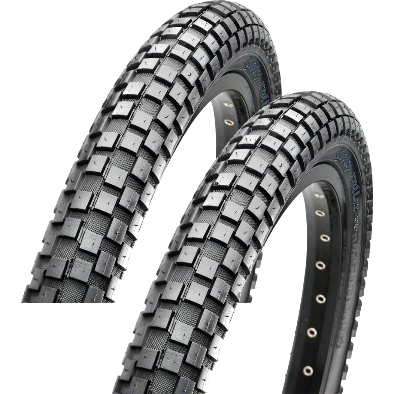Pack of 2 Maxxis Holy Roller Tire 26 x 2.4 Clincher Wire Black Single TB74180100