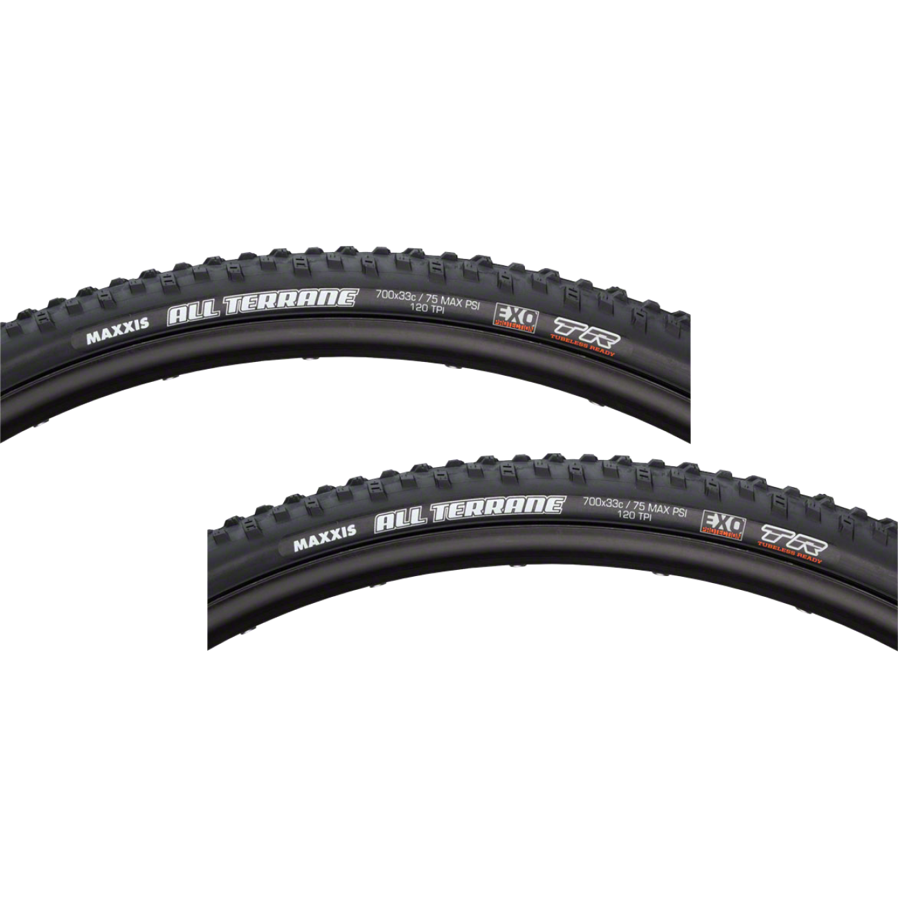 Maxxis All Terrane Tires 700 x 33mm Dual Compound Exo Casing Pack of 2 TB88994100