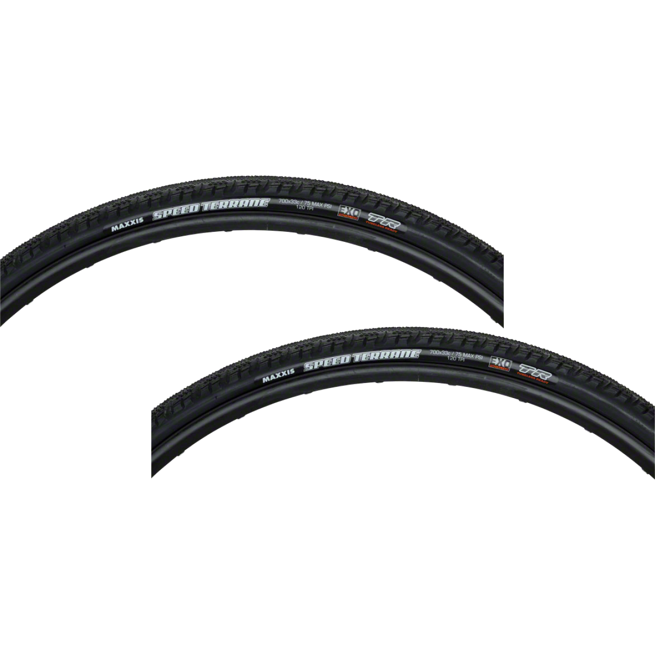 Pack of 2 Maxxis Speed Terrane Tire Tubeless Folding Black Dual EXO Casing TB88998100