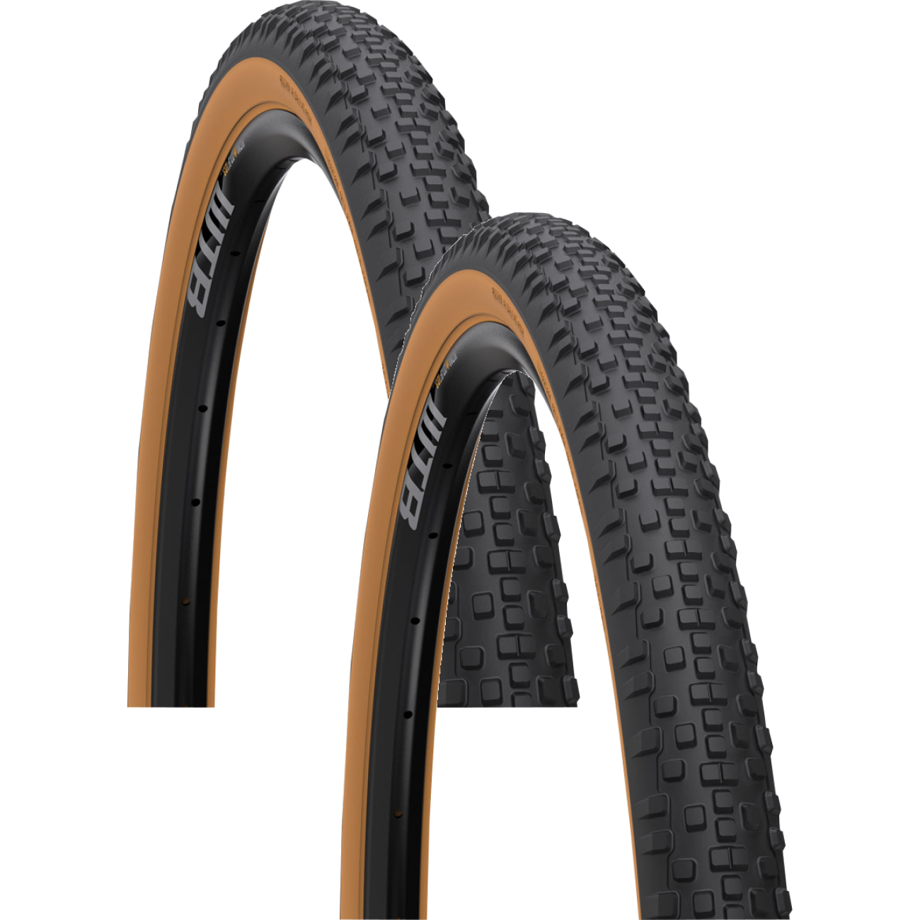 WTB Gravel Tire Pack of 2 Resolute TCS Tubeless Folding Black/Tan Light Fast Rolling W010-0682