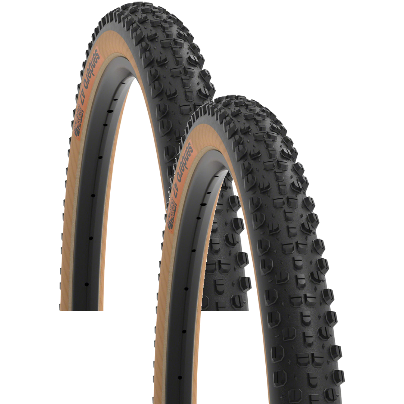 WTB Gravel Tire Pack of 2 Sendero TCS Tubeless Dual Compound Black/Tan 650b x 47 W010-0759