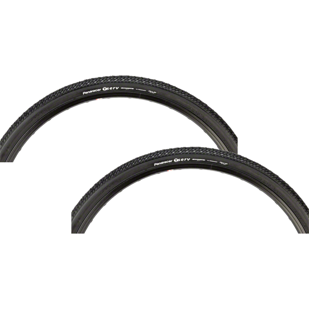 Pack of 2 Panaracer TServ Protite Tire 26 x 1.25 Clincher Black 60tpi RF26125-TSV-B3