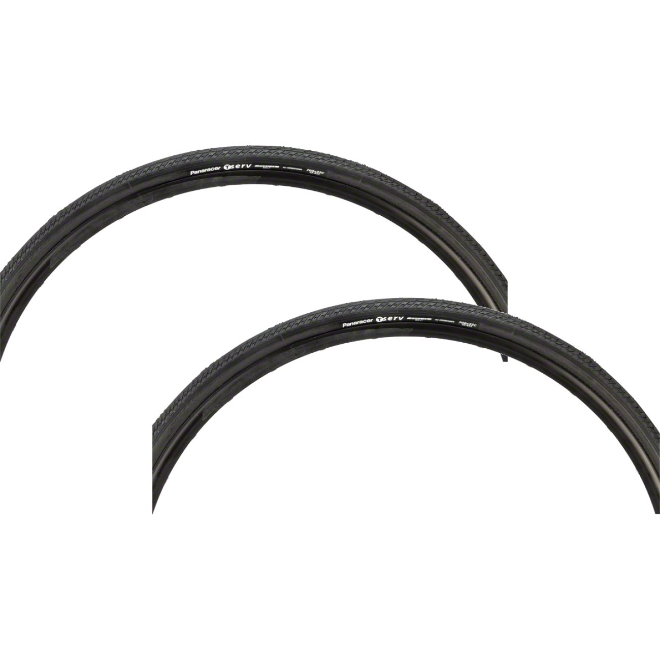 Panaracer Gravel Tire Pack of 2 TServ Protite 700 x 25 Clincher Folding Black 66tpi RF725-TSV-B3