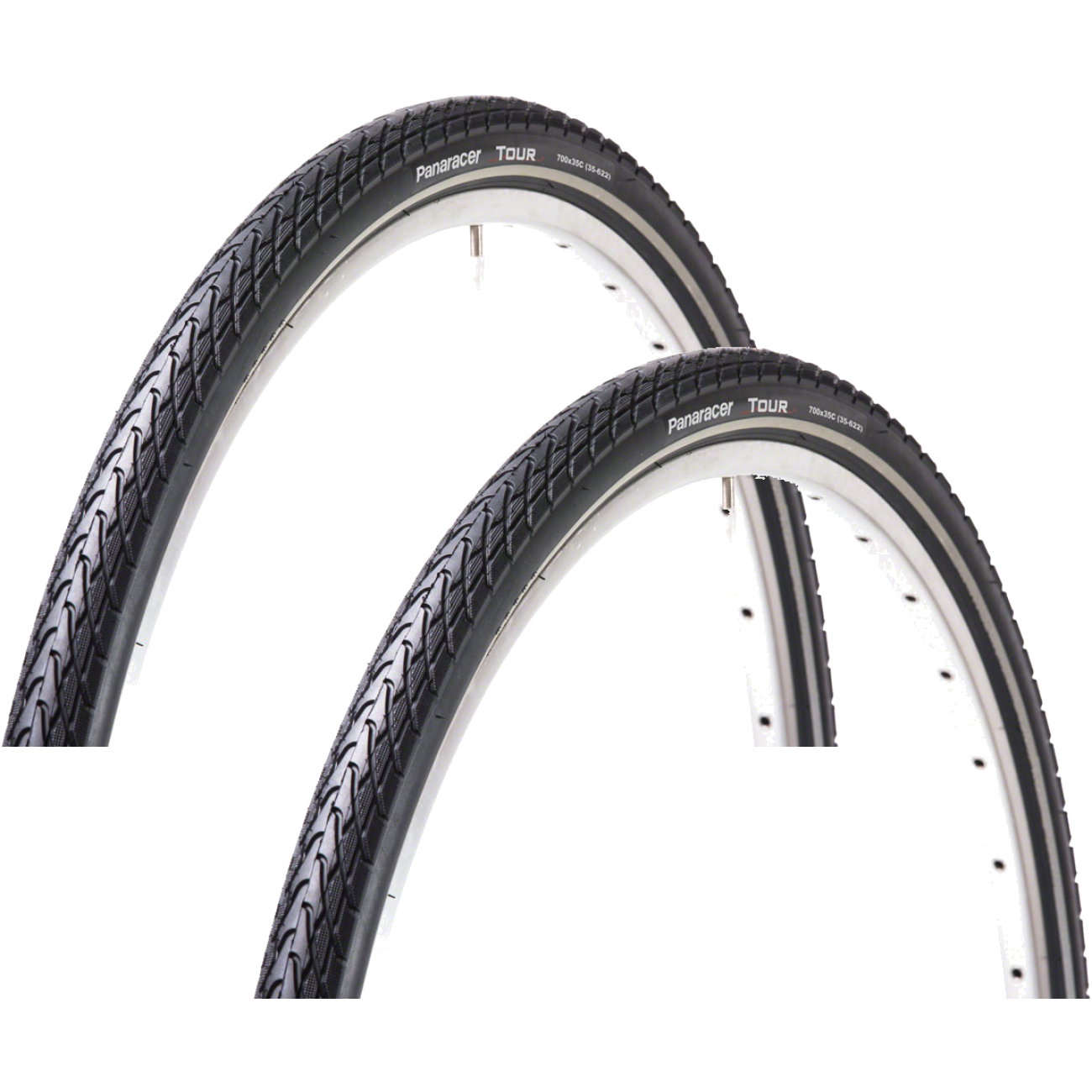 2 Pack Panaracer TourGuardPlus Tire 700 x 35 Clincher Wire Black/Reflective ZW735-TRGP-BRE