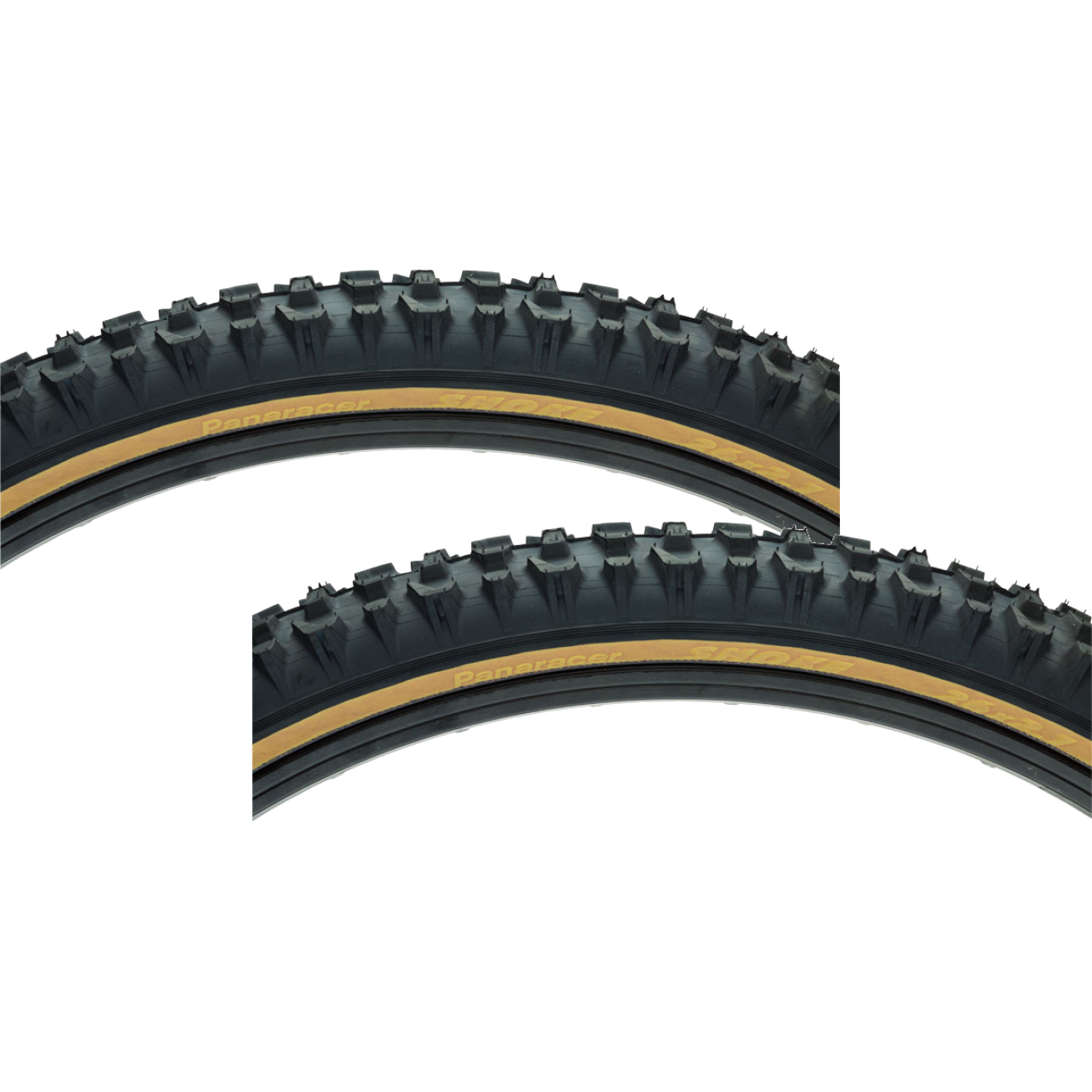 Pack of 2 Panaracer Smoke Tire 26 x 2.1 Clincher Folding Black/Tan 60tpi RF2621-LX-SMKC