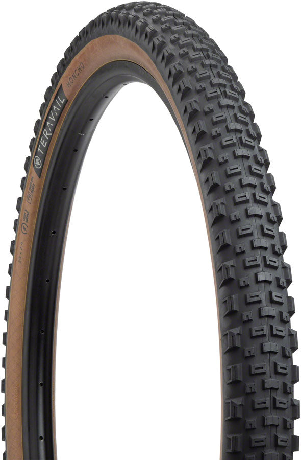 Teravail Honcho Tire 29x2.4 Tubeless Folding Tan Light and Supple Grip Compound 19-000045