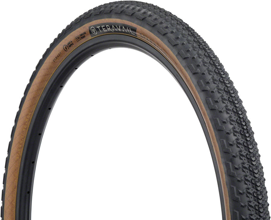 Teravail Gravel Tire Sparwood 27.5 x 2.1 Tubeless Folding Tan Durable Fast Compound 19-000092