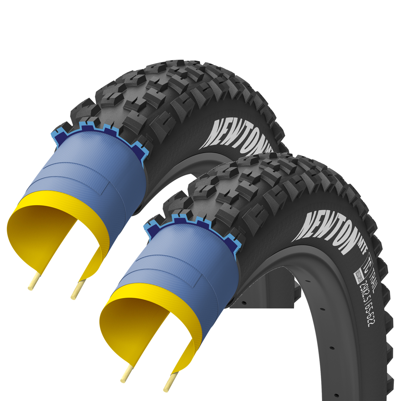 Pack of 2 Goodyear Newton MTF Tire 29 x 2.5 Tubeless Folding Black Trail GR.015.64.622.V002.R