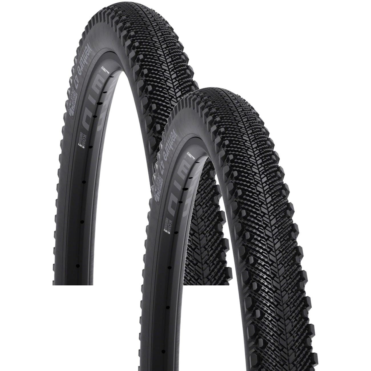 WTB Gravel Tire Pack of 2 Venture TCS Tubeless Folding Dual Compound Black 700 x 50 W010-0807