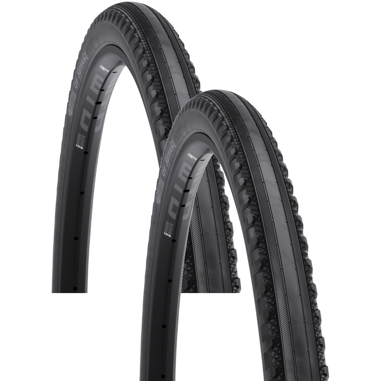 WTB Gravel Tire Pack of 2 Byway TCS Tubeless Folding Dual Compound DNA Black 700 x 40 W010-0823