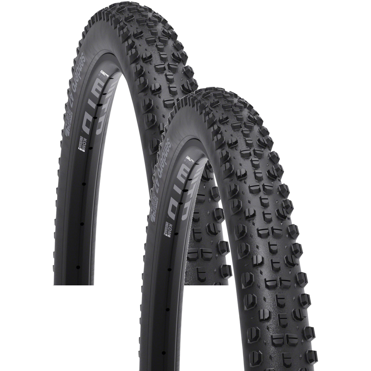 WTB Gravel Tire Pack of 2 Sendero 650 x 47 TCS Tubeless Folding Black Mountain Bike W010-0826