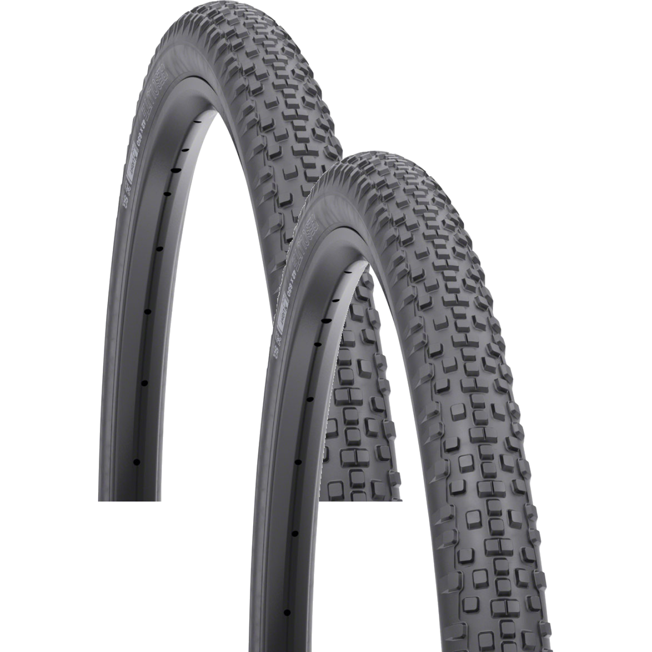 WTB Gravel Tire Pack of 2 Resolute TCS Tubeless Black Light Fast Rolling SG2 650x42 W010-0849