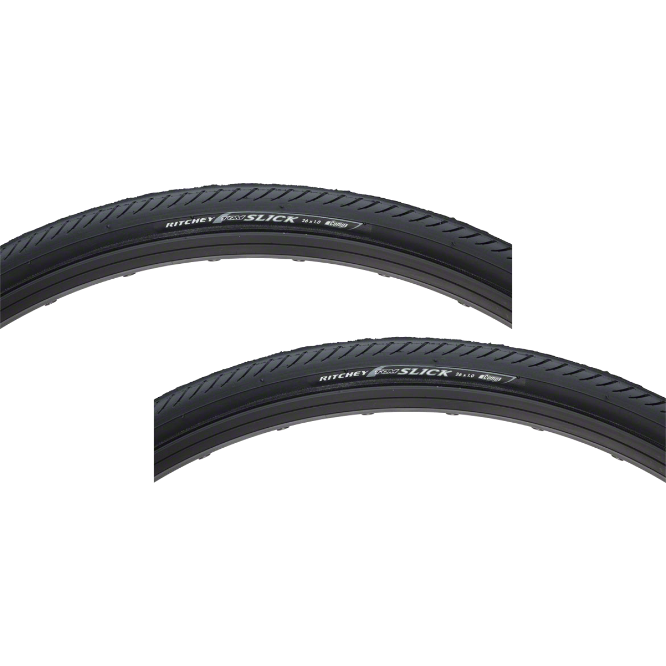 2 Pack Ritchey Tom Slick Tire 26 x 1 Clincher Wire Black 30tpi Fast Rolling 330g 46430817009