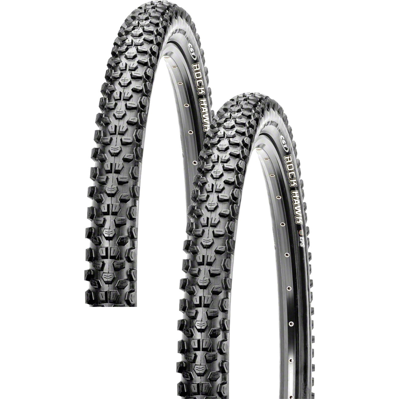 Pack of 2 CST Rock Hawk Tire 26 x 2.25 Clincher Wire Black Mountain Bike TB72639100