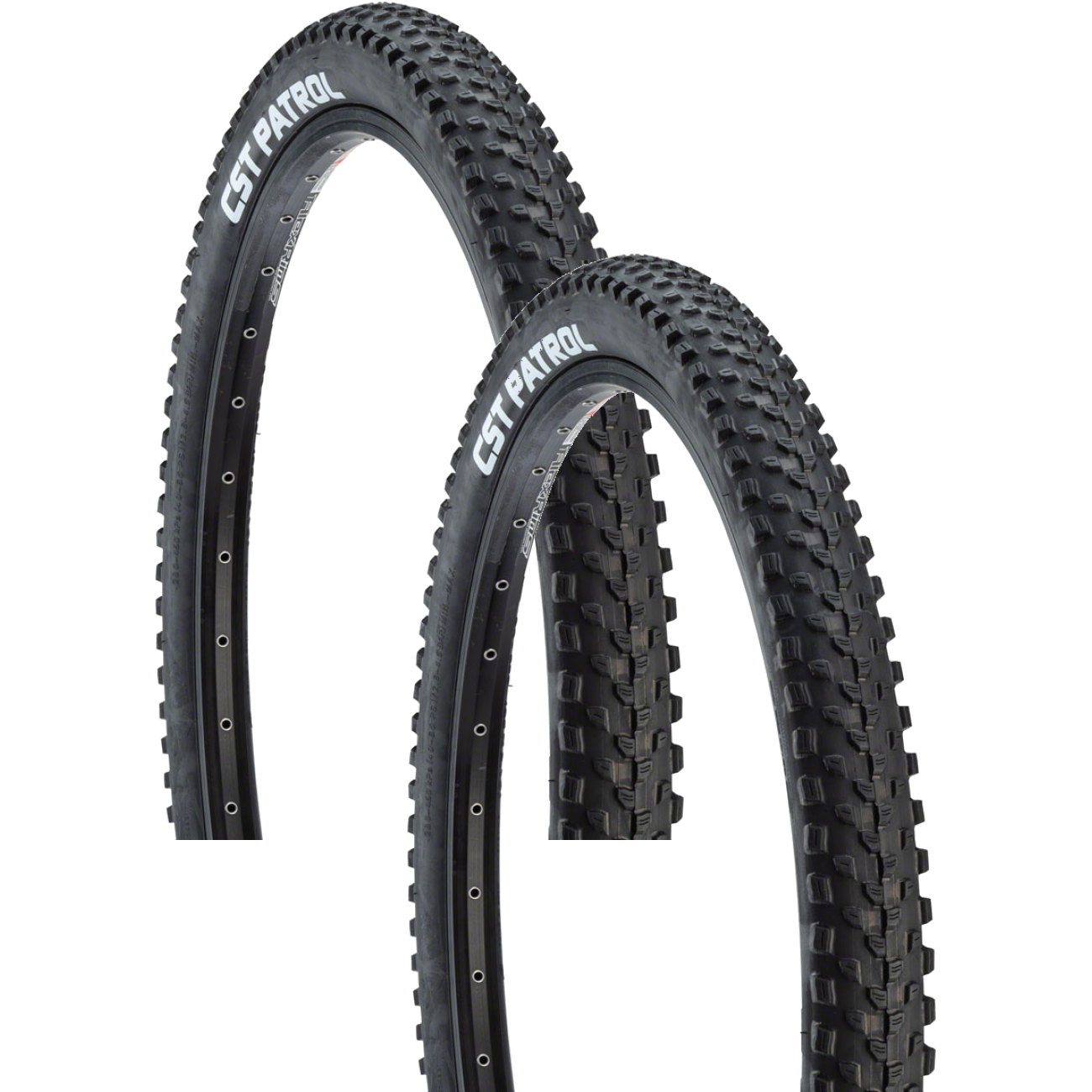 Pack of 2 CST Patrol Tire 27.5 x 2.25 Clincher Wire Black 27tpi 65psi MTB TB90985000