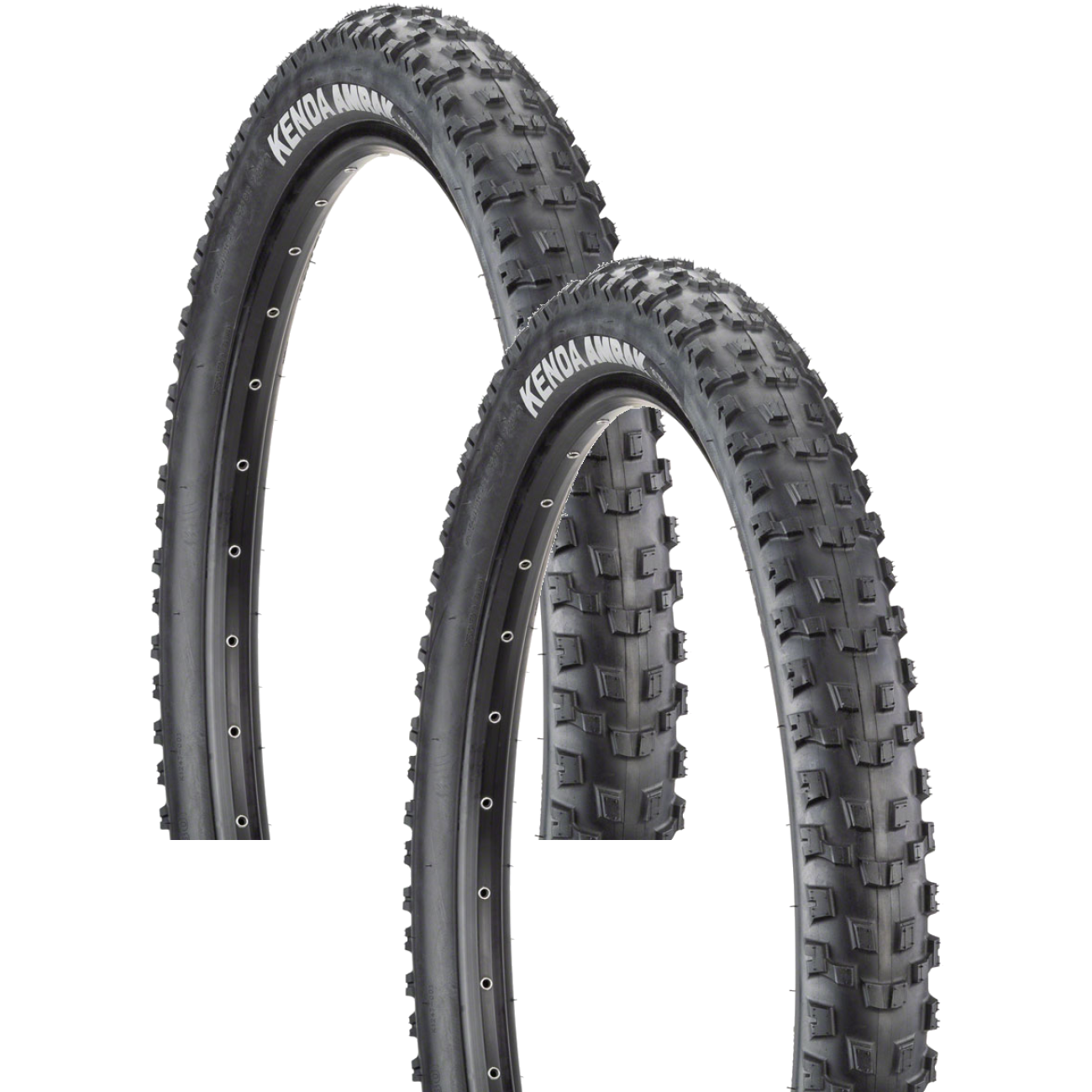 Pack of 2 Kenda K1247 Amrak Tire 27.5 x 2.8 Clincher Wire Black 30tpi 1271247004