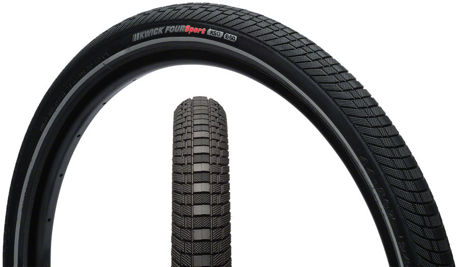 Kenda Kwick Four Tire 24 x 1.75 Clincher Wire Black/Reflective 60tpi KS 213276