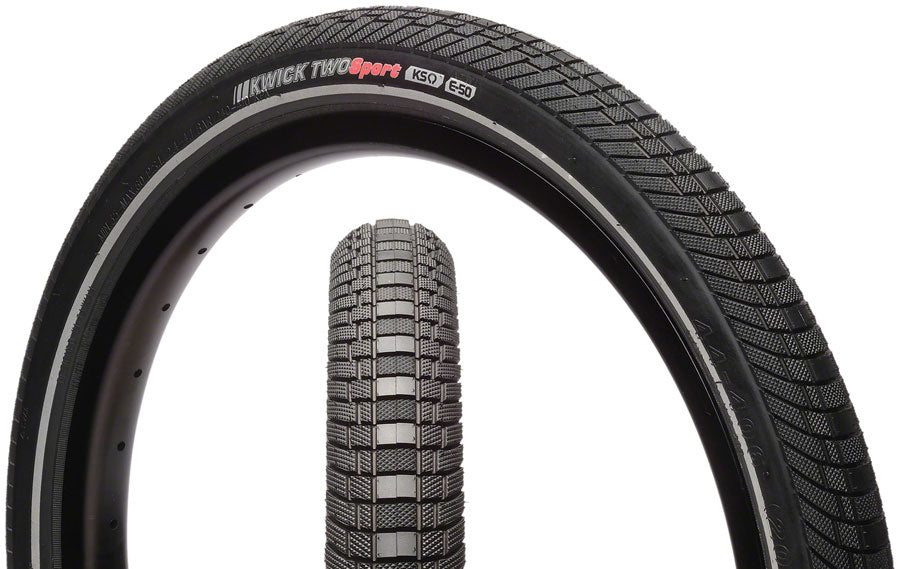 Kenda Kwick Two Tire 20 x 1.75 Clincher Wire Black/Reflective 60tpi KS 213275