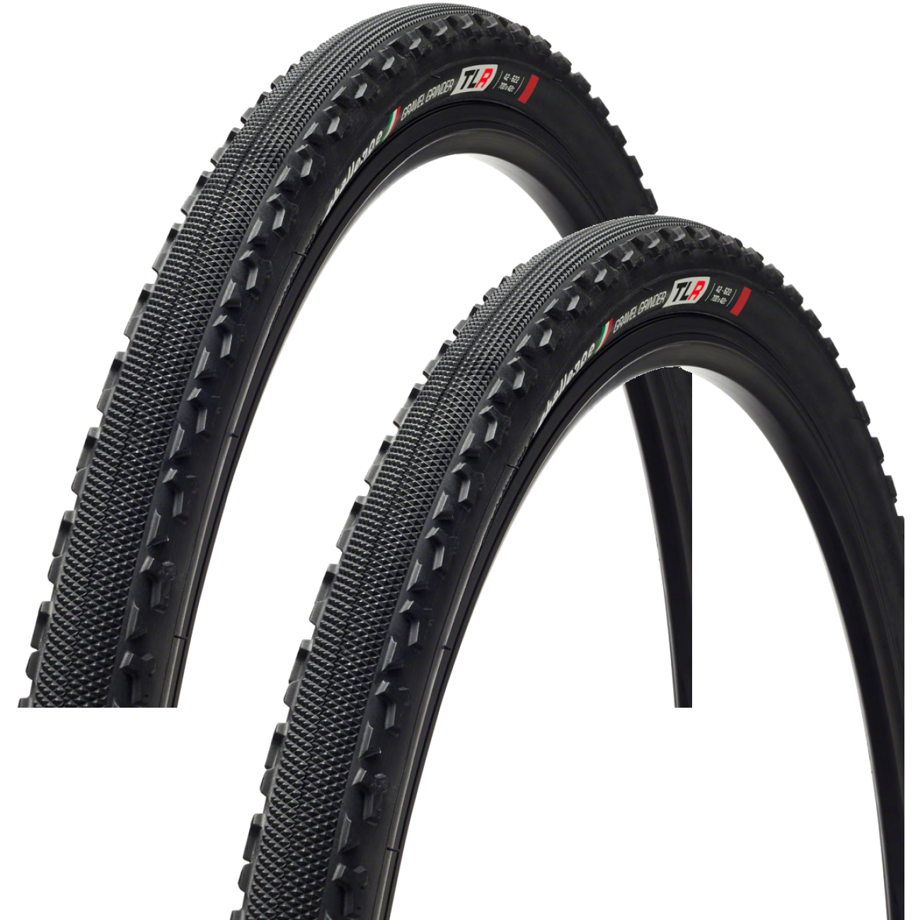Challenge Gravel Grinder Race Tire Pack of 2 700 x 42 Tubeless Folding Black 02014